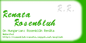 renata rosenbluh business card